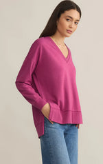 modern vneck weekender- magenta