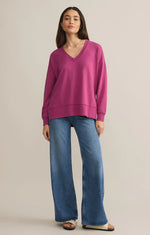 modern vneck weekender- magenta