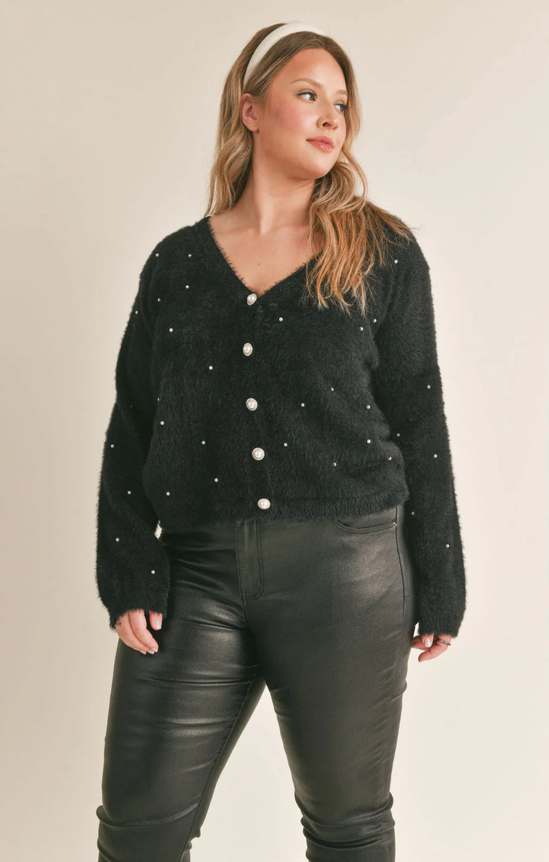 marcie pearl embellished cardigan