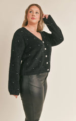 marcie pearl embellished cardigan