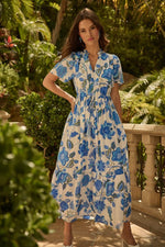 samian floral button down maxi dress