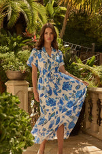 samian floral button down maxi dress