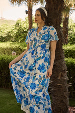 samian floral button down maxi dress