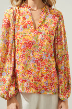 spring dream floral hathaway blouse