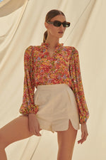 spring dream floral hathaway blouse