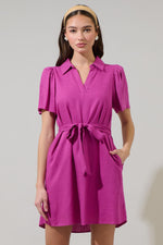 nitza linen collared dress