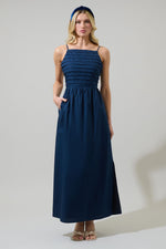 joyce pleated maxi dress