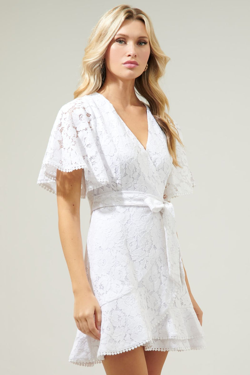 le lune lace mini dress