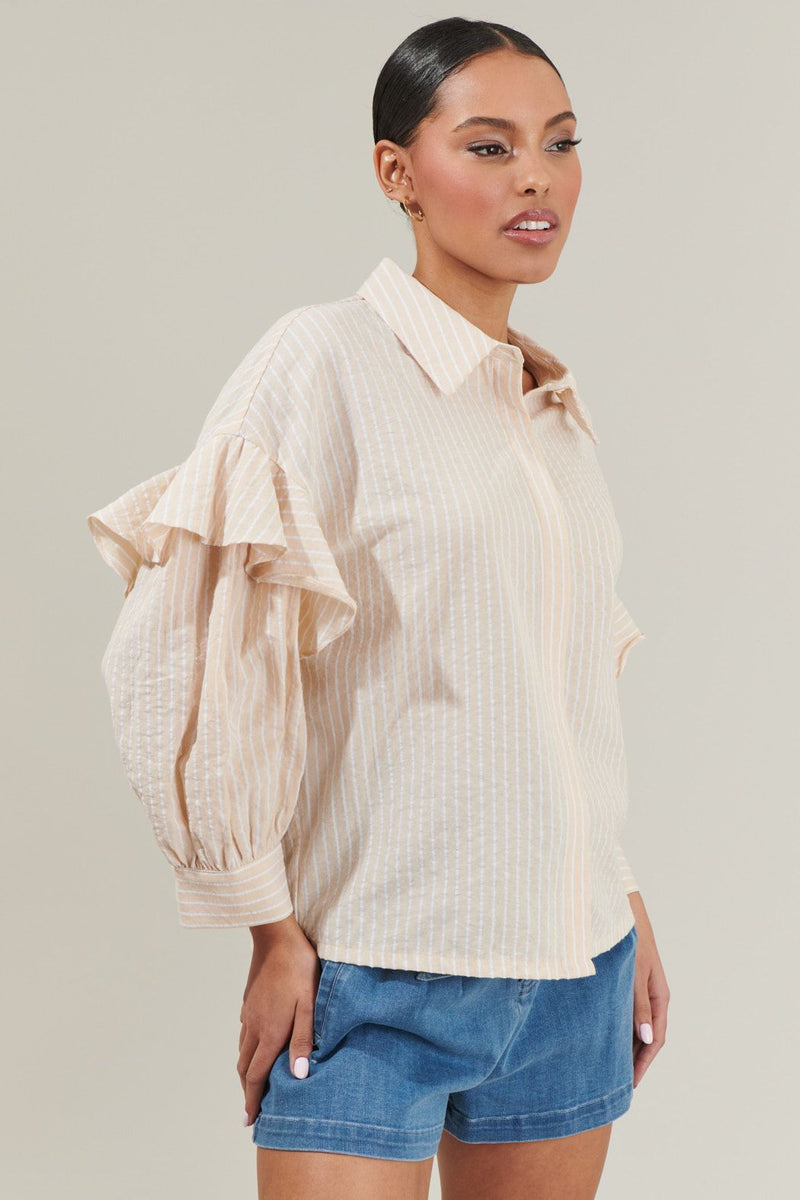 elliott striped button down shirt