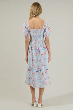 josie eyelet floral midi dress