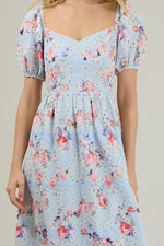 josie eyelet floral midi dress