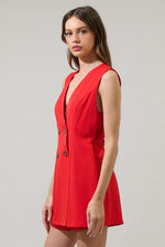 malaga city wrap button romper