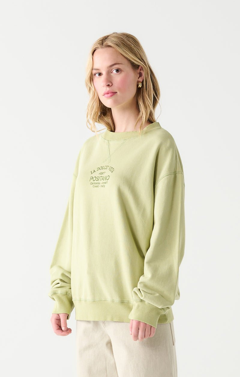 la dolce vita embroidered sweatshirt
