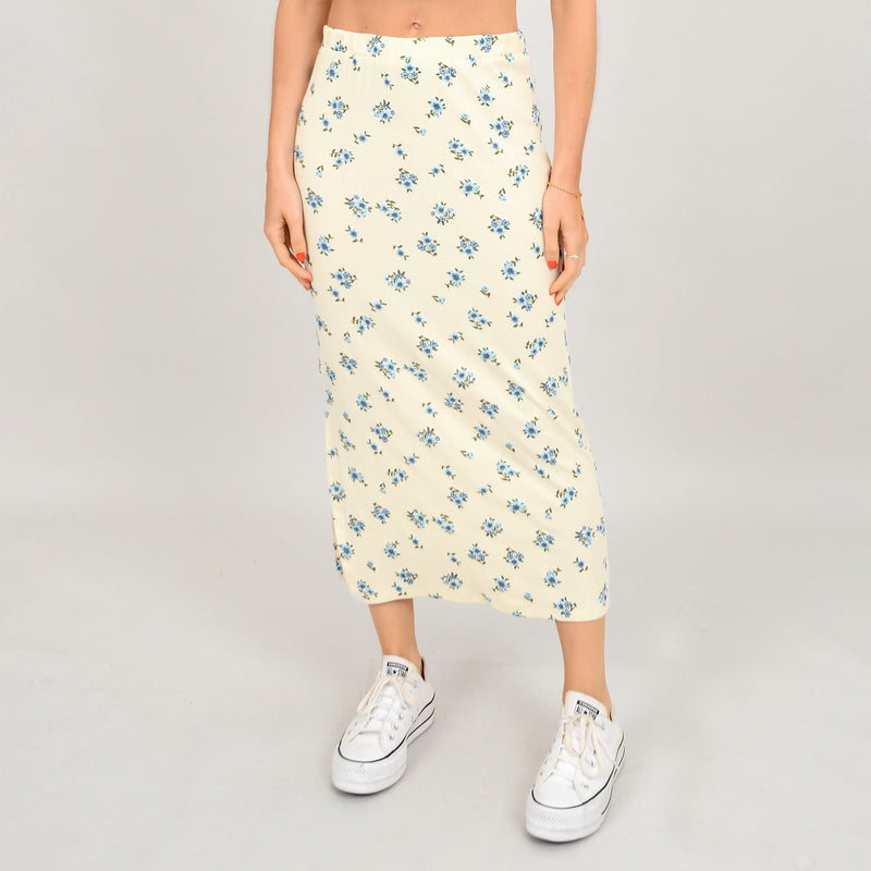 solar midi skirt with side slit