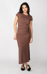 amaya knotted midi dress