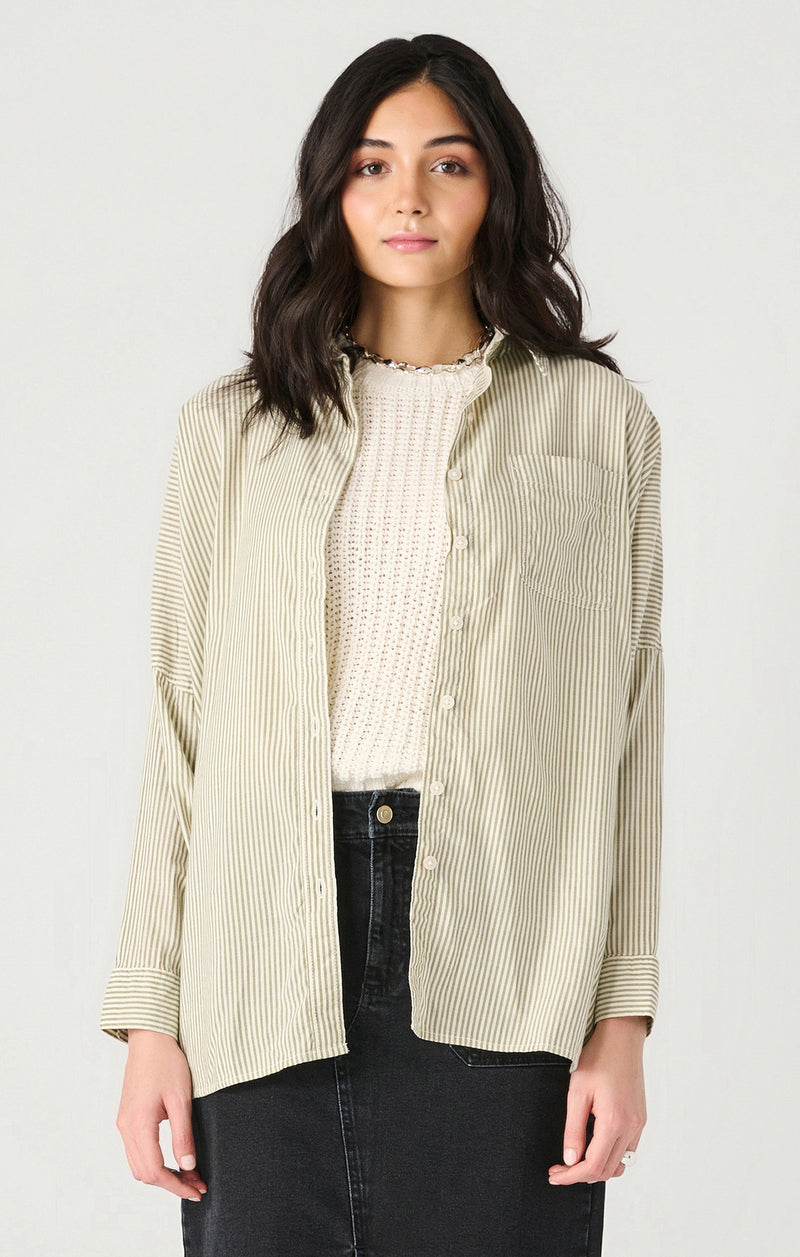 selena oversized button shirt