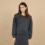 lucie super soft modal pullover- black ink