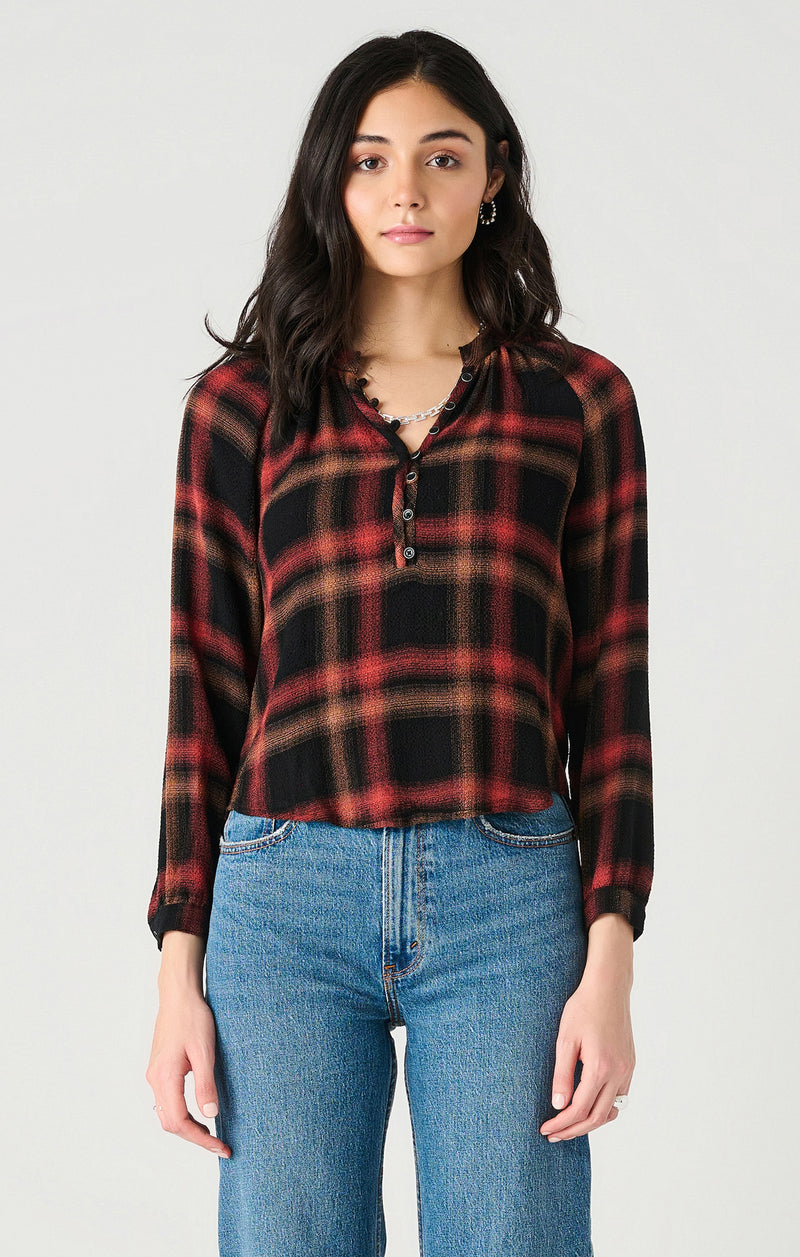 eleanor plaid textured shirt