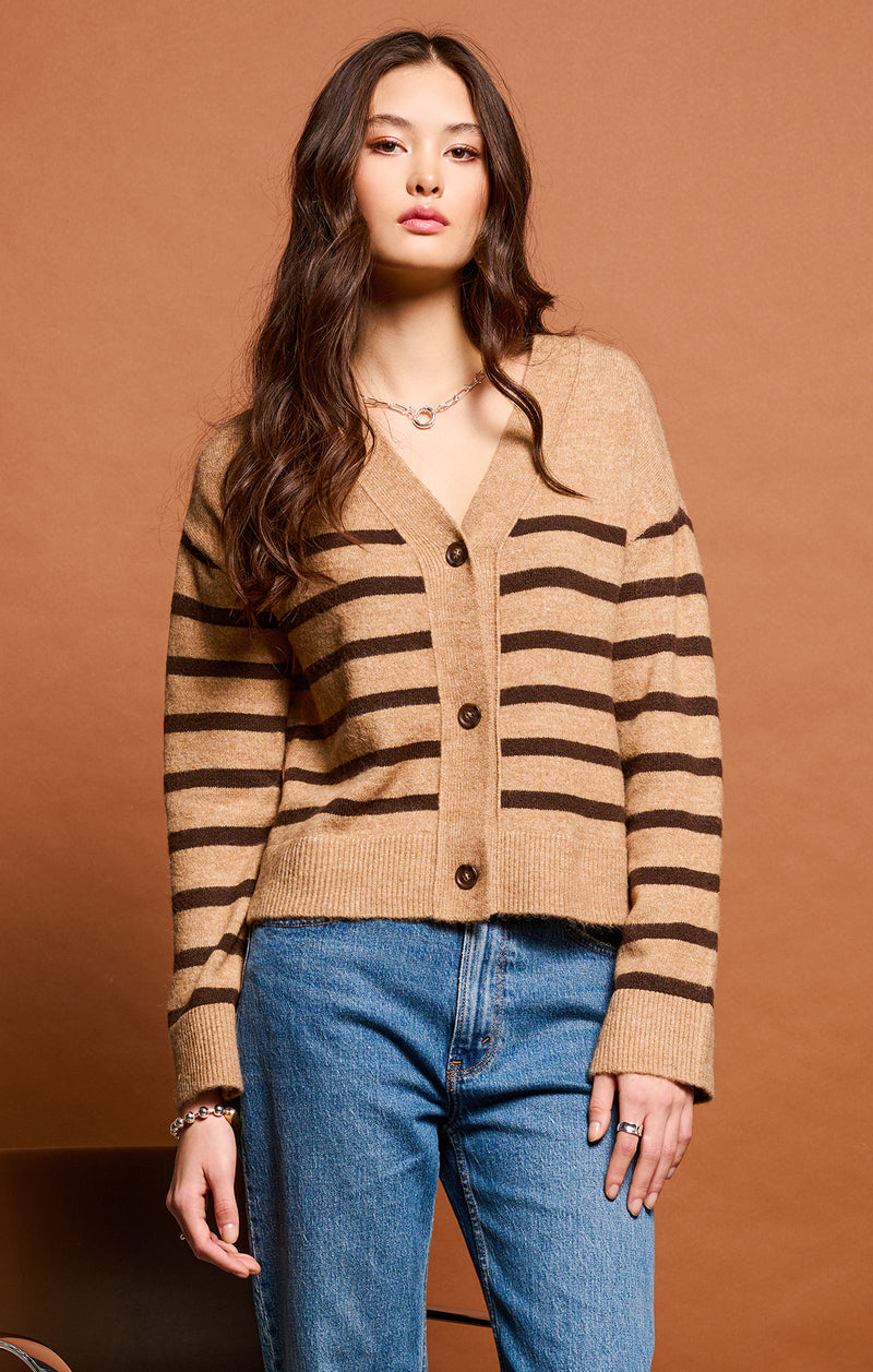 selma buttoned drop shoulder cardigan