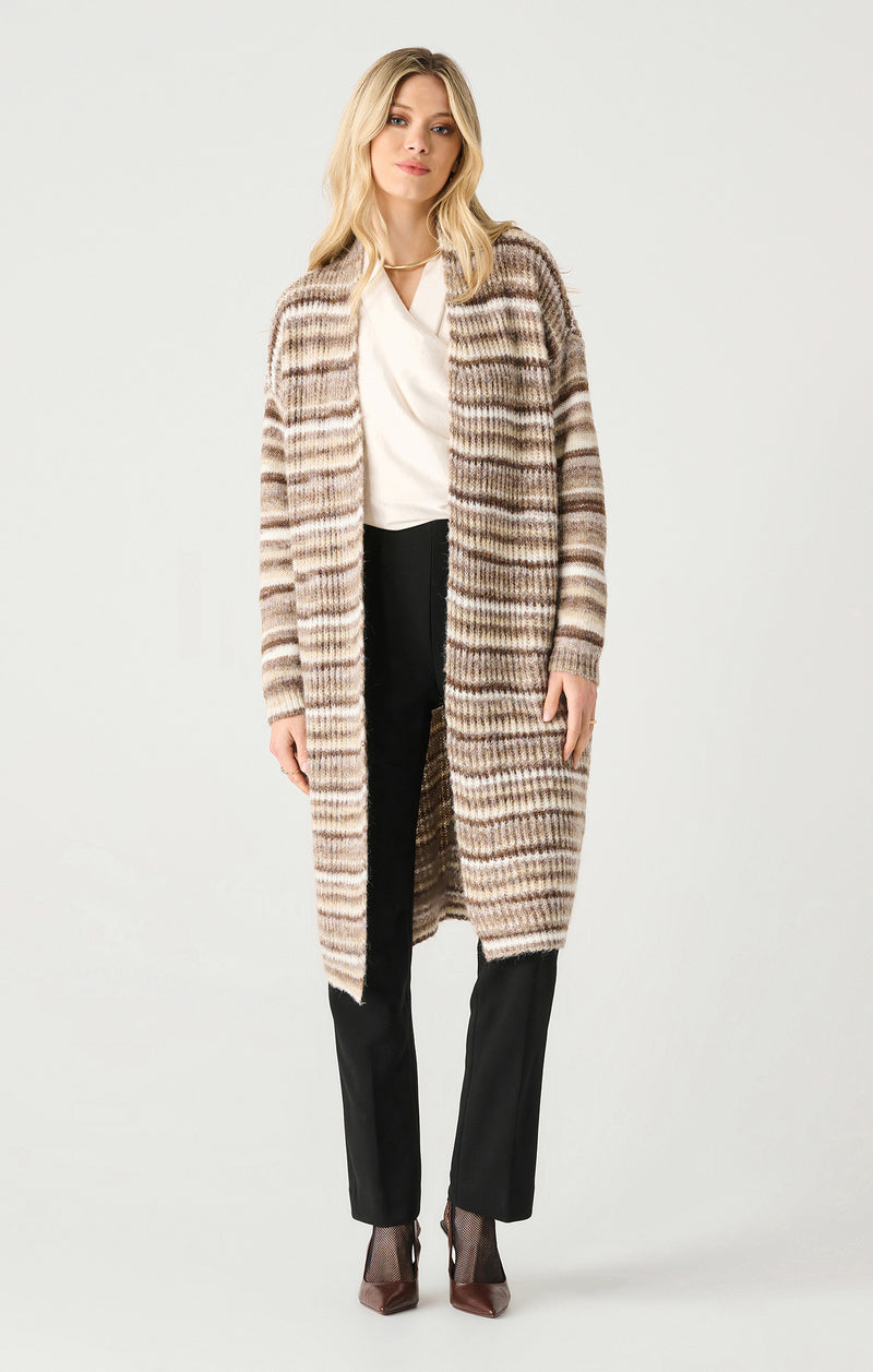 jayme striped open cardigan