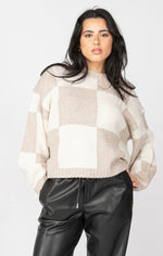 dhara colorblock sweater