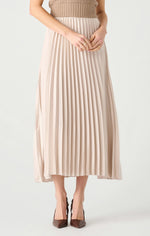 crystal pleated maxi skirt