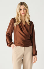 storm soft wrap blouse