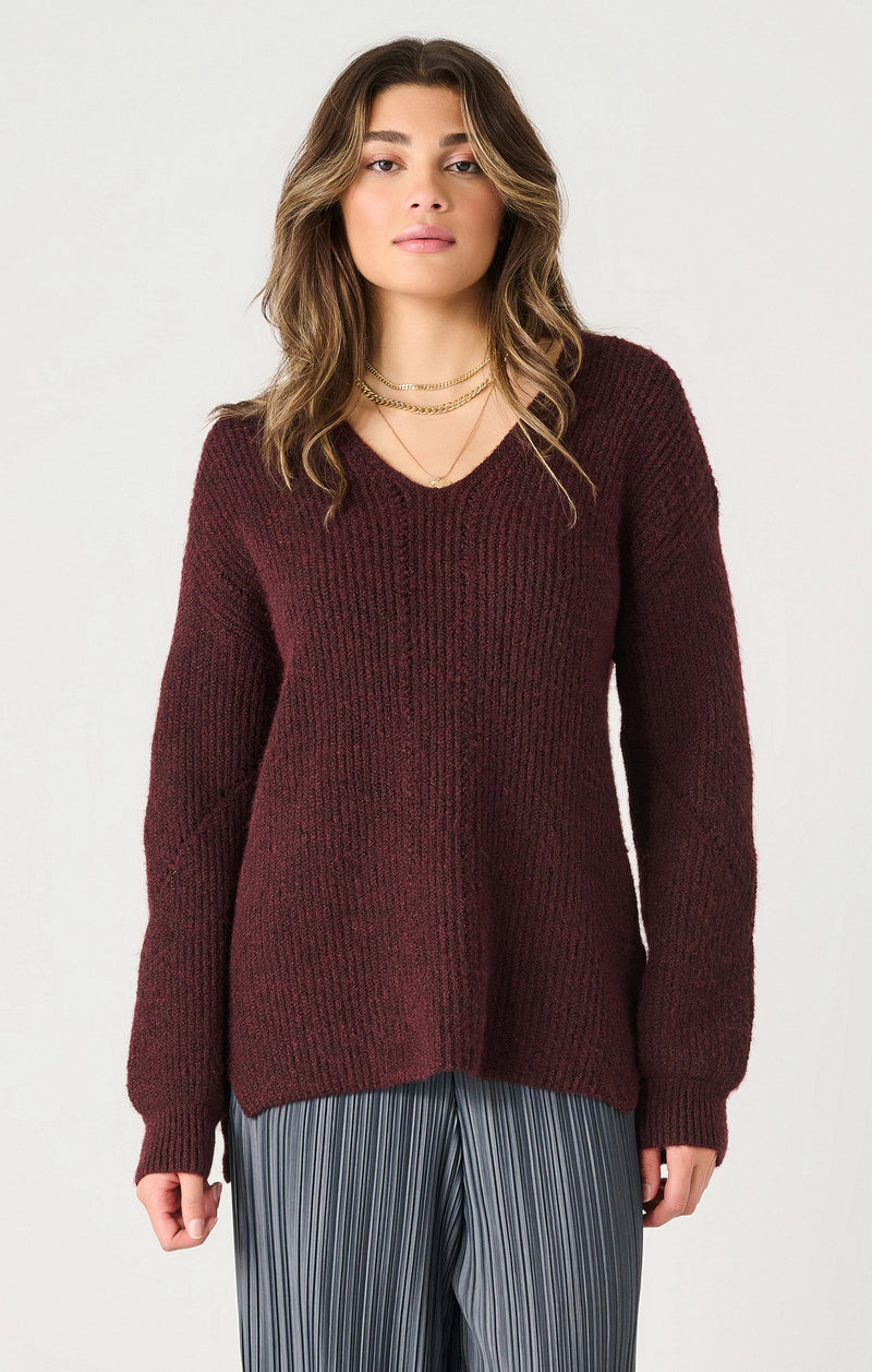 annika textured tunic sweater