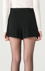 ava button front pleated skort