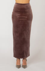 haven pull on velvet maxi skirt