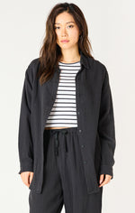 bella textured button up blouse