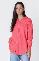 anora oversized button blouse