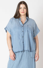 ava button front blouse