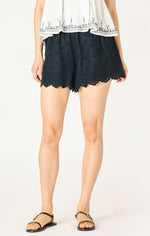 eyelet pull on shorts