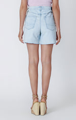 jeanie frayed hem denim shorts