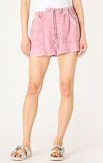 tamera button front drawstring shorts