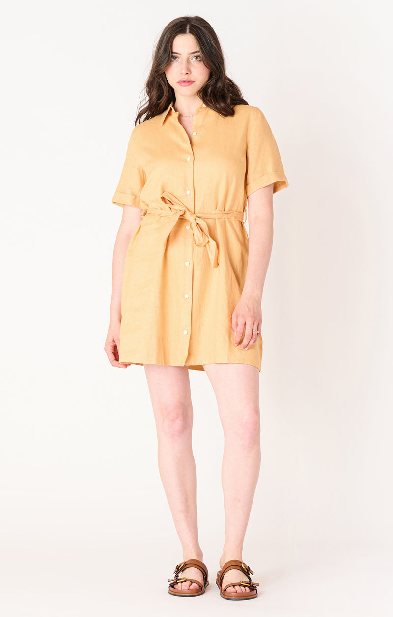 larsen belted mini shirt dress
