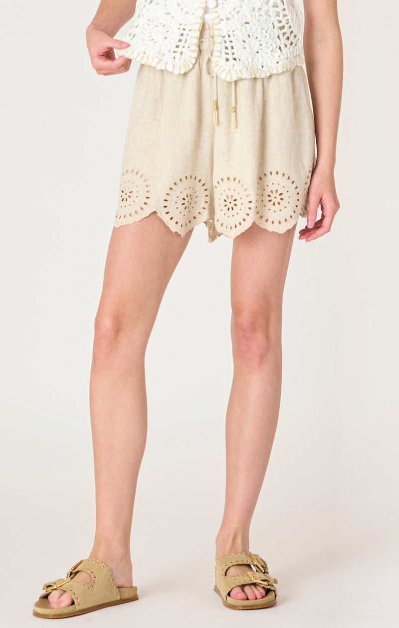 willa eyelet pull on shorts