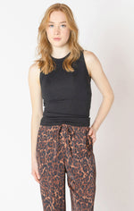 roxie ribbed tank- black