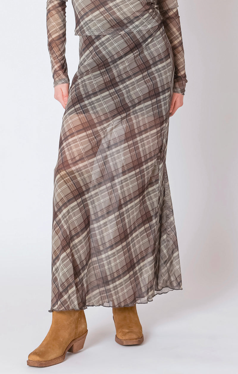 bronte mesh midi skirt
