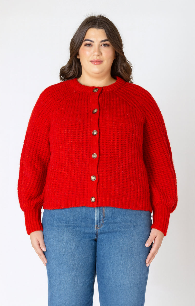 brooke textured cardigan- plus