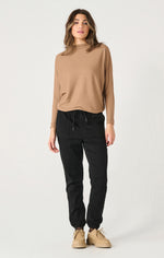 mock neck ribbed top