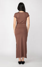 amaya knotted midi dress