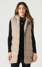 millie hooded puffer vest