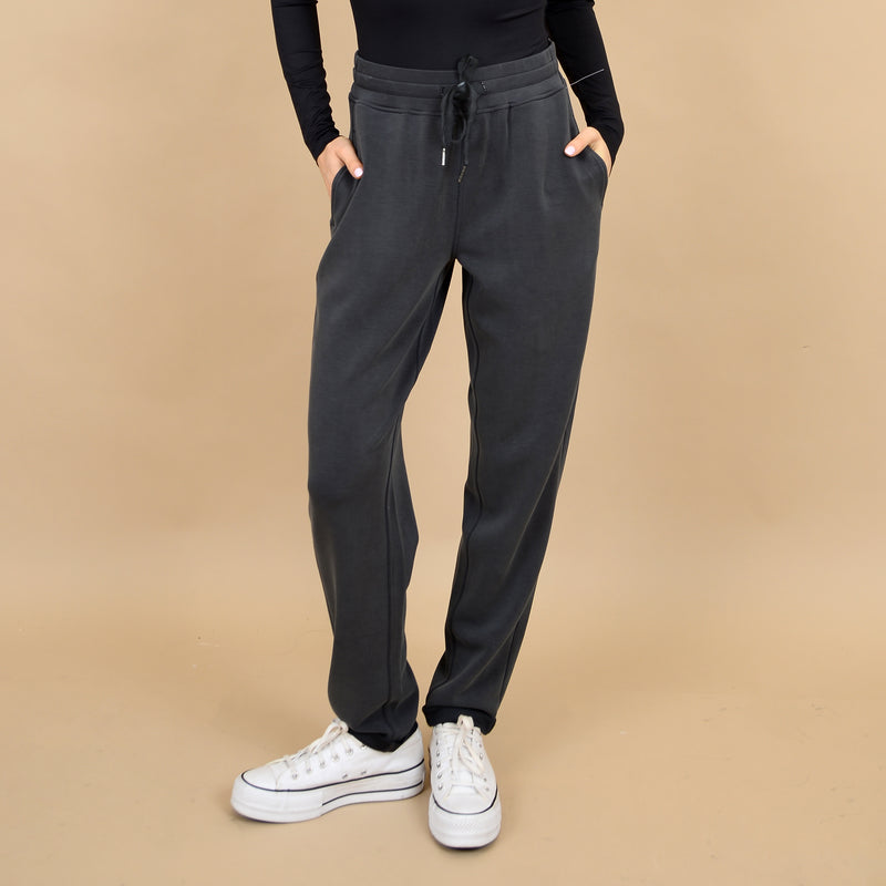 serika super soft modal tapered pants- black ink