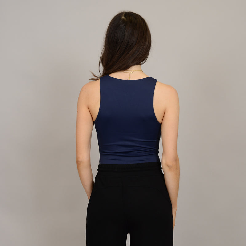 roxanna crewneck bodysuit- navy