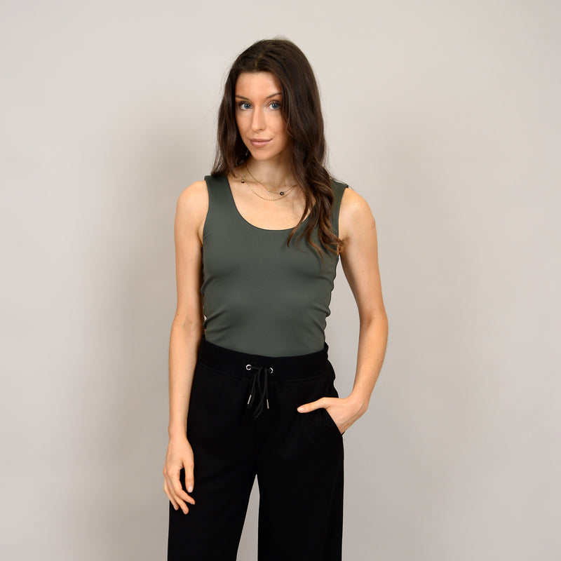 tanith tank top- dark ivy