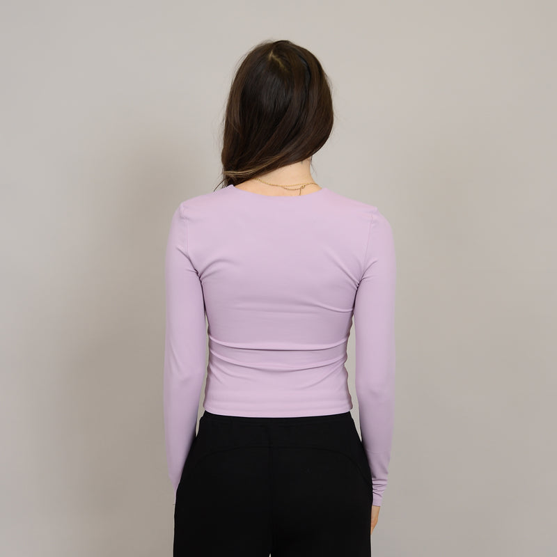 roxi crewneck top- dusty mauve