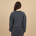 lucie super soft modal pullover- black ink