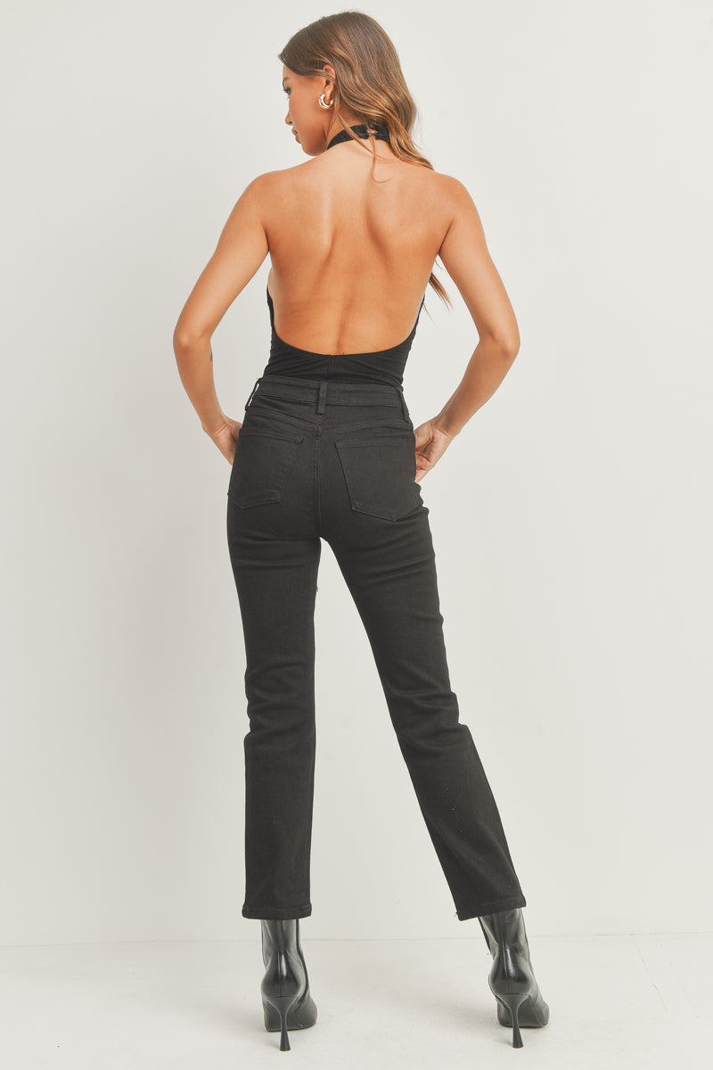 slim straight distressed jean